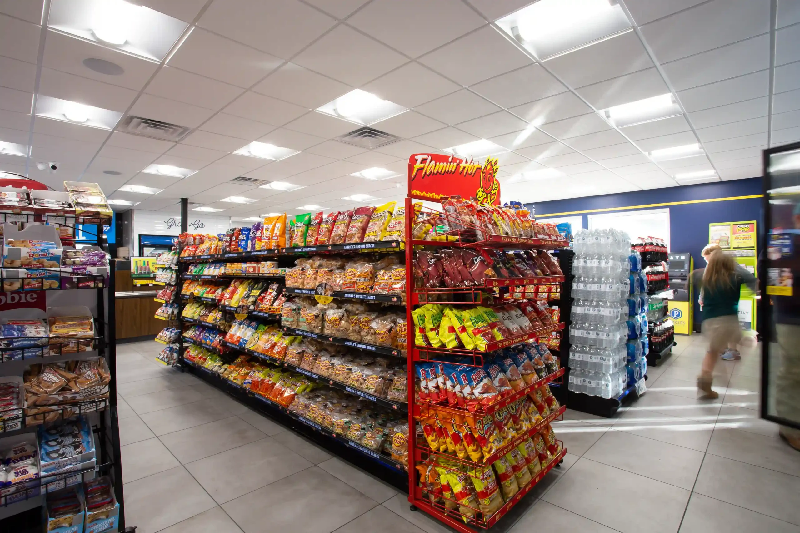snack aisle in filling station